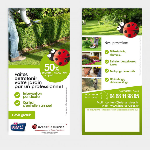 Flyer Espace vert ( Avec votre tampon )