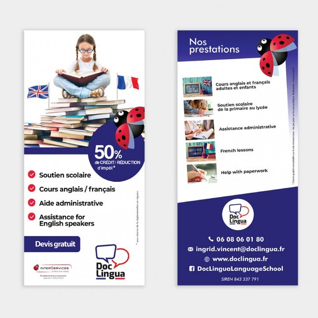 Flyer Soutien Scolaire et Cours à domicile personnalisé